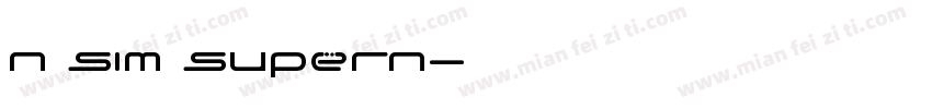 n sim supern字体转换